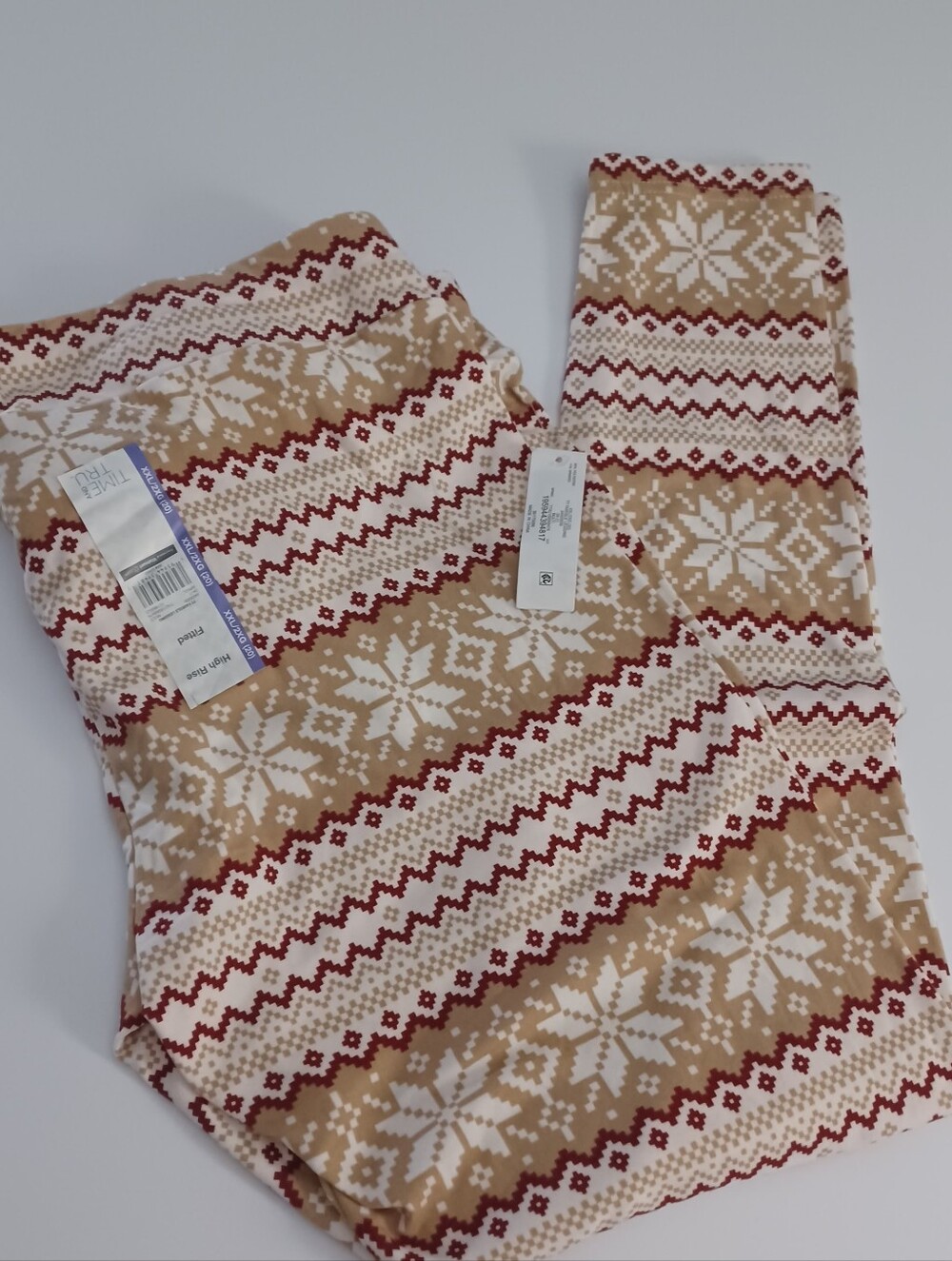 Time And Tru Faire Isle Christmas Leggings Sz XXL 20